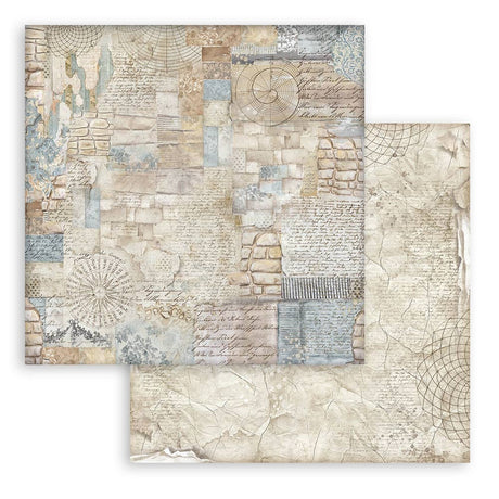 Scrapbookingpapper - Backgrounds - Silent Sea - 6 - Stamperia - Tidformera