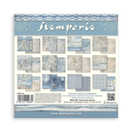 Scrapbookingpapper - Backgrounds - Silent Sea - 15 - Stamperia - Tidformera