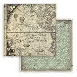 Scrapbookingpapper - Backgrounds - Voyages Fantastiques - 6 - Stamperia - Tidformera