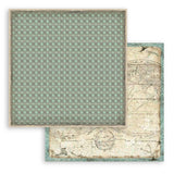 Scrapbookingpapper - Backgrounds - Voyages Fantastiques - 5 - Stamperia - Tidformera