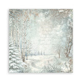 Scrapbookingpapper - Backgrounds - White Christmas - 14 - Stamperia - Tidformera