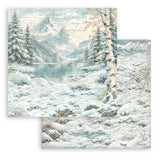 Scrapbookingpapper - Backgrounds - White Christmas - 11 - Stamperia - Tidformera