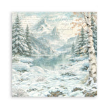 Scrapbookingpapper - Backgrounds - White Christmas - 12 - Stamperia - Tidformera