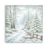 Scrapbookingpapper - Backgrounds - White Christmas - 6 - Stamperia - Tidformera
