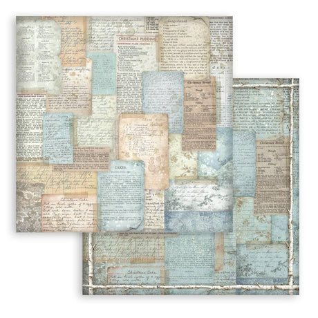 Scrapbookingpapper - Backgrounds - White Christmas - 20 - Stamperia - Tidformera
