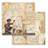 Scrapbookingpapper - Double faced - A New Beginning - 8 - Stamperia - Tidformera