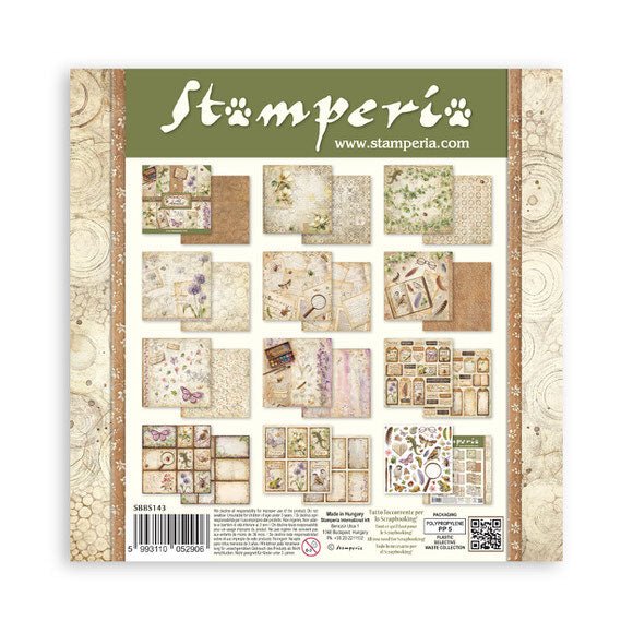 Scrapbookingpapper - Double faced - All Around - 36 - Stamperia - Tidformera