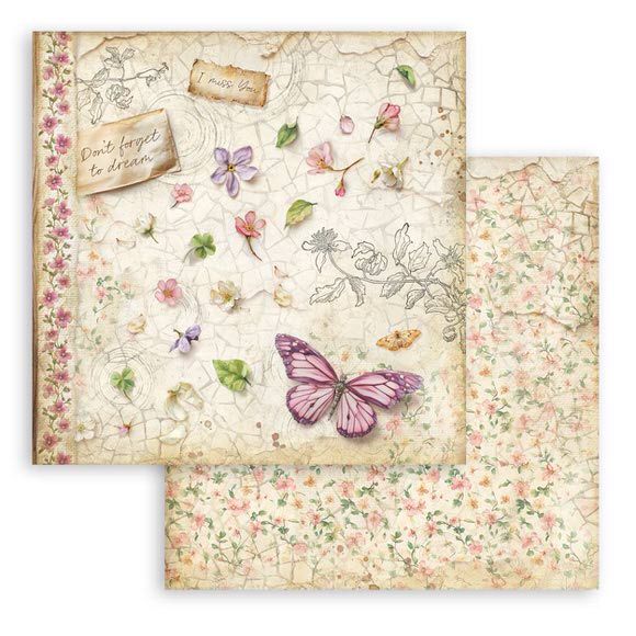 Scrapbookingpapper - Double faced - All Around - 19 - Stamperia - Tidformera
