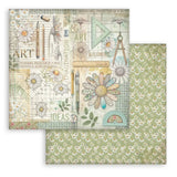 Scrapbookingpapper - Double faced - Daisy Art - 9 - Stamperia - Tidformera