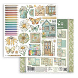 Scrapbookingpapper - Double faced - Daisy Art - 5 - Stamperia - Tidformera