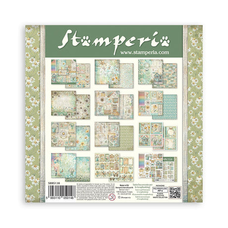 Scrapbookingpapper - Double faced - Daisy Art - 4 - Stamperia - Tidformera