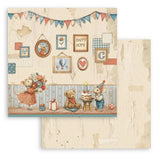 Scrapbookingpapper - Double faced - Family - 3 - Stamperia - Tidformera