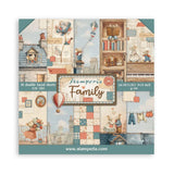 Scrapbookingpapper - Double faced - Family - 1 - Stamperia - Tidformera