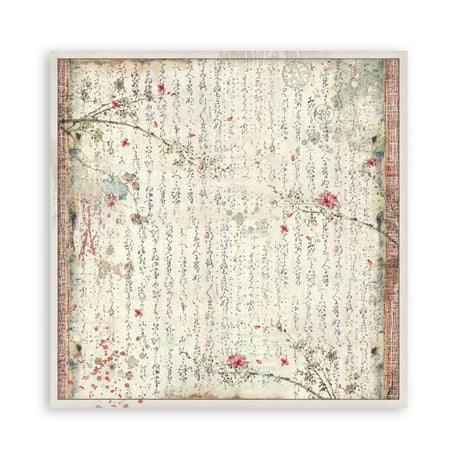 Scrapbookingpapper - Double faced - Oriental garden - 13 - Stamperia - Tidformera