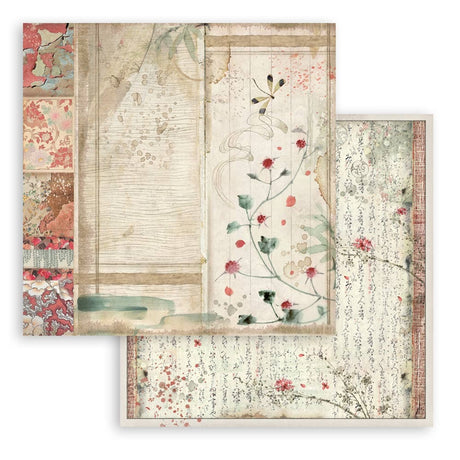Scrapbookingpapper - Double faced - Oriental garden - 11 - Stamperia - Tidformera