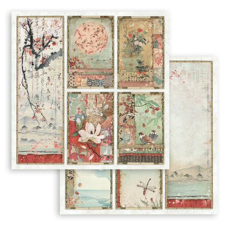 Scrapbookingpapper - Double faced - Oriental garden - 20 - Stamperia - Tidformera
