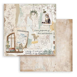 Scrapbookingpapper - Double faced - Secret Diary - 2 - Stamperia - Tidformera