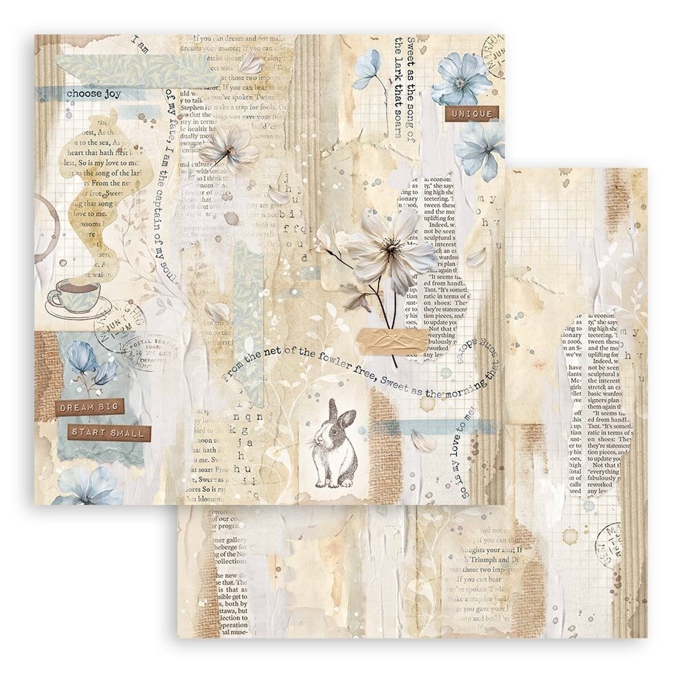 Scrapbookingpapper - Double faced - Secret Diary - 4 - Stamperia - Tidformera