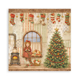 Scrapbookingpapper - Double faced - Silent Night - 23 - Stamperia - Tidformera