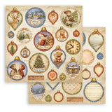 Scrapbookingpapper - Double faced - Silent Night - 4 - Stamperia - Tidformera