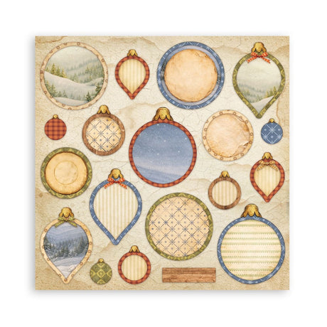 Scrapbookingpapper - Double faced - Silent Night - 9 - Stamperia - Tidformera