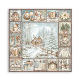 Scrapbookingpapper - Double faced - White Christmas - 25 - Stamperia - Tidformera