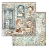 Scrapbookingpapper - Double faced - White Christmas - 12 - Stamperia - Tidformera