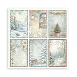Scrapbookingpapper - Double faced - White Christmas - 17 - Stamperia - Tidformera