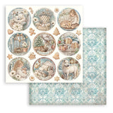 Scrapbookingpapper - Double faced - White Christmas - 30 - Stamperia - Tidformera