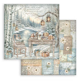 Scrapbookingpapper - Double faced - White Christmas - 2 - Stamperia - Tidformera