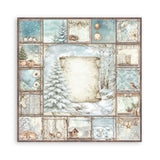 Scrapbookingpapper - Double faced - White Christmas - 26 - Stamperia - Tidformera