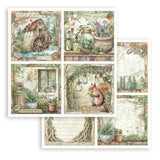 Scrapbookingpapper - Herbarium Silvae - Double faced - 8 - Stamperia - Tidformera