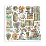 Scrapbookingpapper - Herbarium Silvae - Double faced - 11 - Stamperia - Tidformera