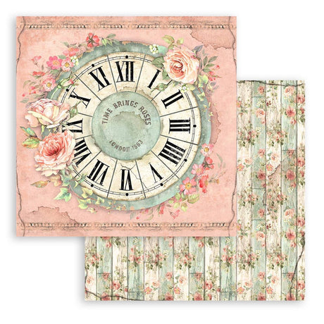 Scrapbookingpapper - House of Roses - Double faced - 9 - Stamperia - Tidformera