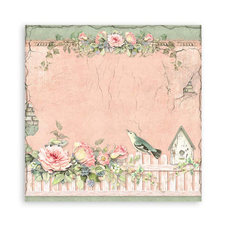Scrapbookingpapper - House of Roses - Maxi Pad - 8 - Stamperia - Tidformera