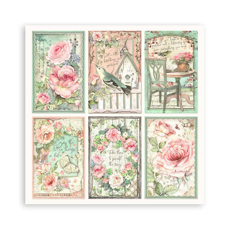 Scrapbookingpapper - House of Roses - Maxi Pad - 4 - Stamperia - Tidformera
