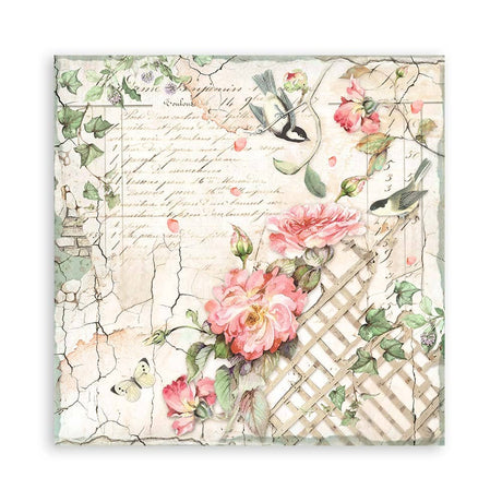 Scrapbookingpapper - House of Roses - Maxi Pad - 10 - Stamperia - Tidformera