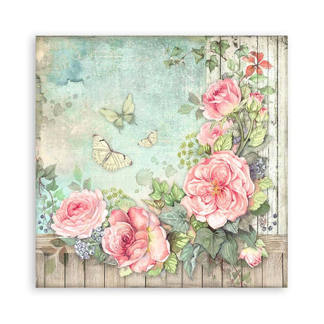 Scrapbookingpapper - House of Roses - Maxi Pad - 6 - Stamperia - Tidformera