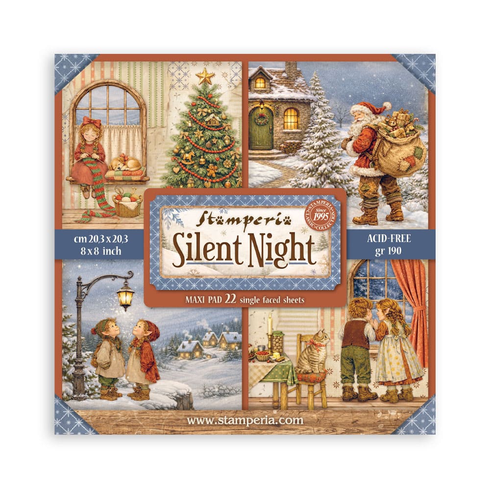Scrapbookingpapper - Maxi Pad - Silent Night - 1 - Stamperia - Tidformera