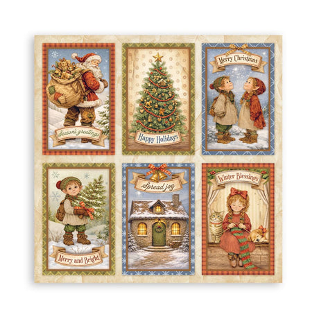 Scrapbookingpapper - Maxi Pad - Silent Night - 7 - Stamperia - Tidformera
