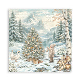 Scrapbookingpapper - Maxi Pad - White Christmas - 19 - Stamperia - Tidformera