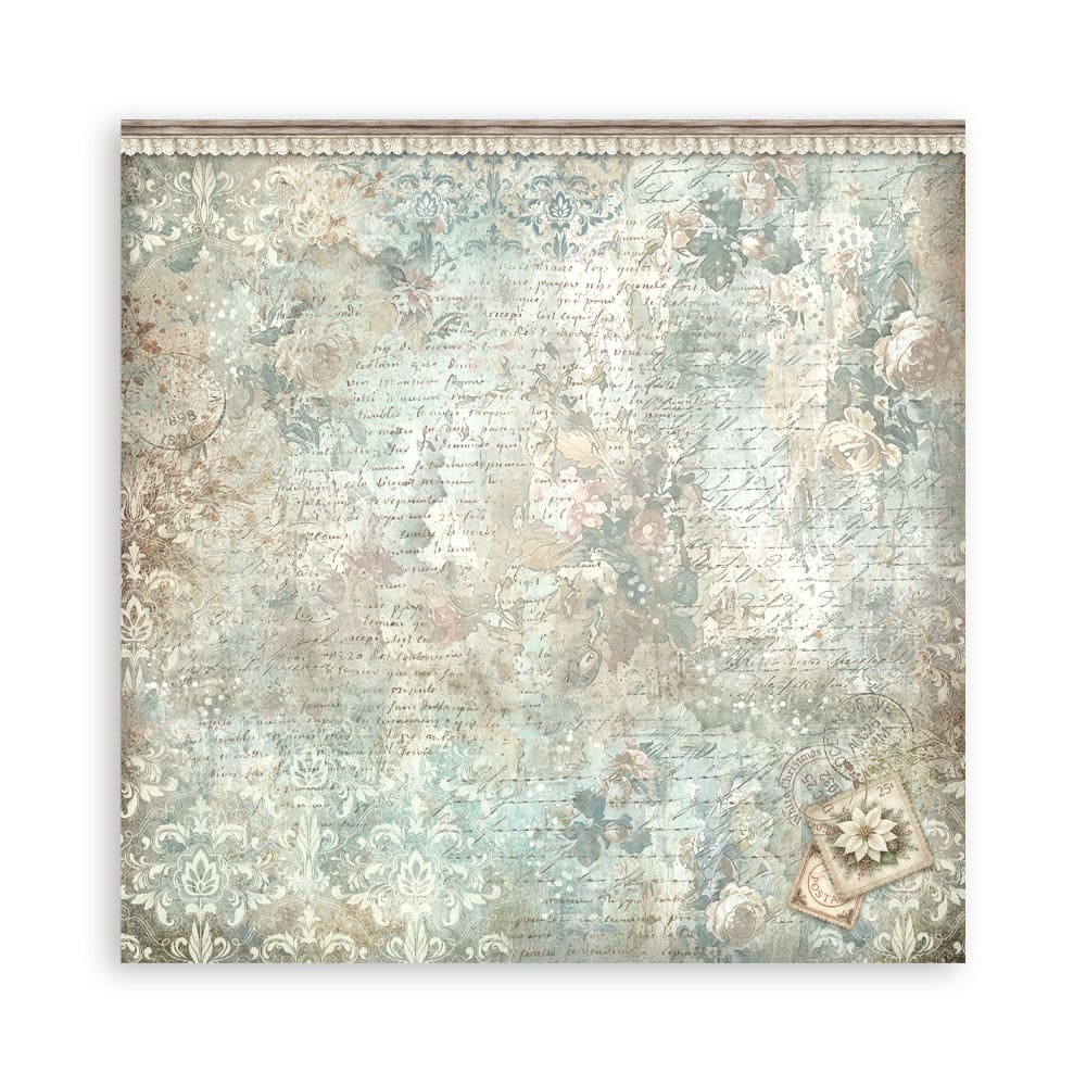 Scrapbookingpapper - Maxi Pad - White Christmas - 5 - Stamperia - Tidformera