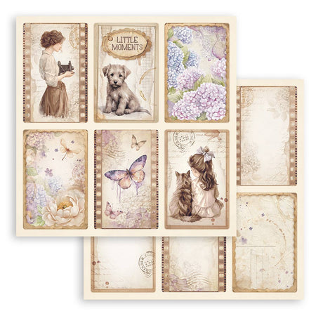 Scrapbookingpapper - Quiet Days - Double faced - 10 - Stamperia - Tidformera