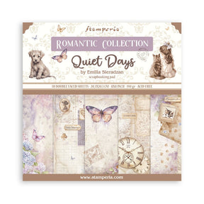 Scrapbookingpapper - Quiet Days - Double faced - 1 - Stamperia - Tidformera