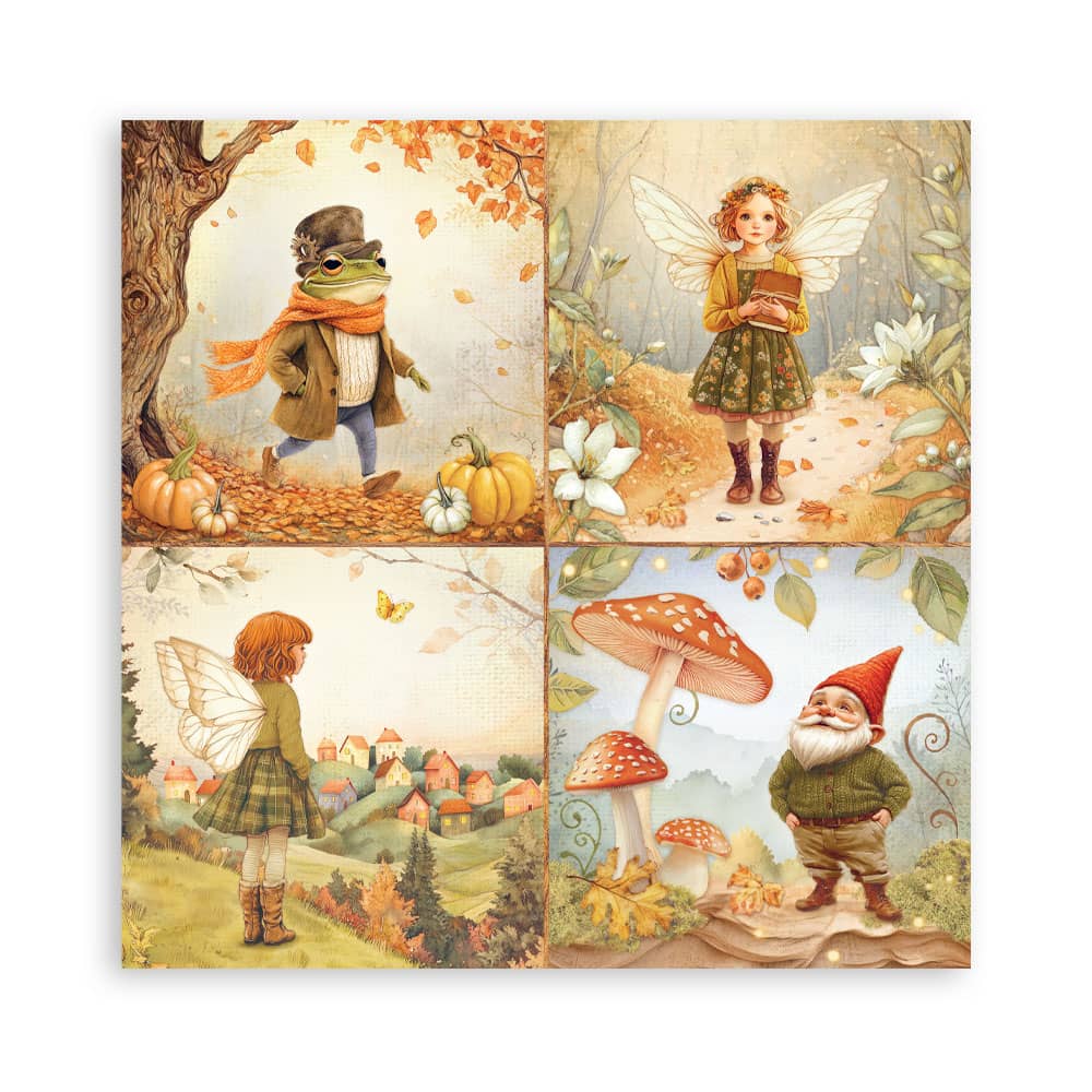 Scrapbookingpapper - Whispering Woods - Maxi Pad - 17 - Stamperia - Tidformera