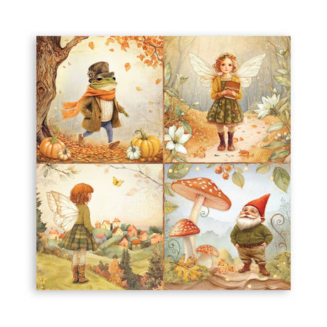 Scrapbookingpapper - Whispering Woods - Maxi Pad - 17 - Stamperia - Tidformera