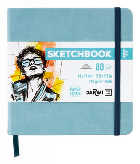 Sketchbook 14 x 14 - Soft blue - 1 - Darwi - Tidformera