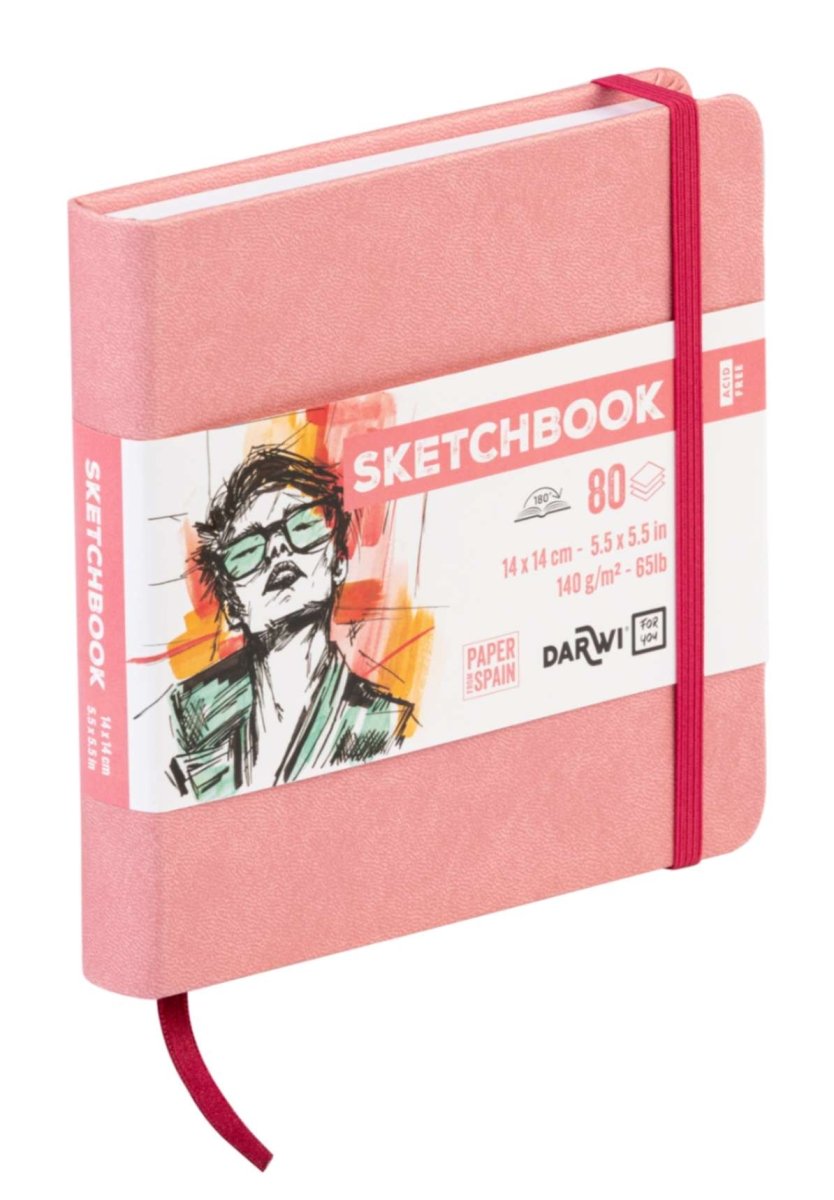 Sketchbook 14 x 14 - Soft pink - 2 - Darwi - Tidformera