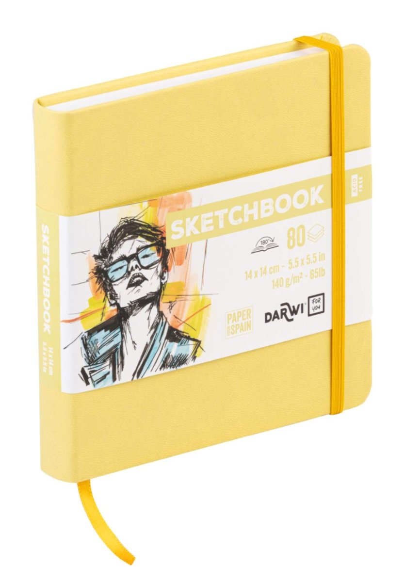 Sketchbook 14 x 14 - Yellow - 2 - Darwi - Tidformera