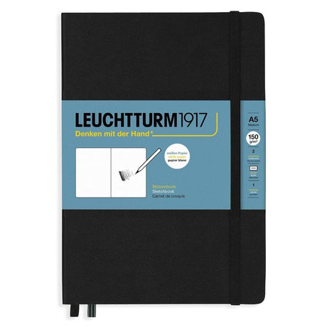 Sketchbook A5 Skissbok Black från Leuchtturm1917 - Svart skissbok - Tidformera